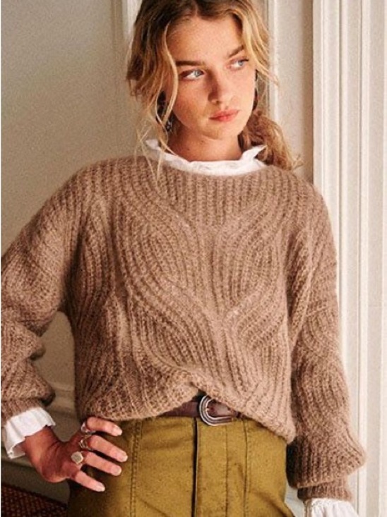 Sezane Sweaters - Sézane Gisele Sweater in Taupe Brown